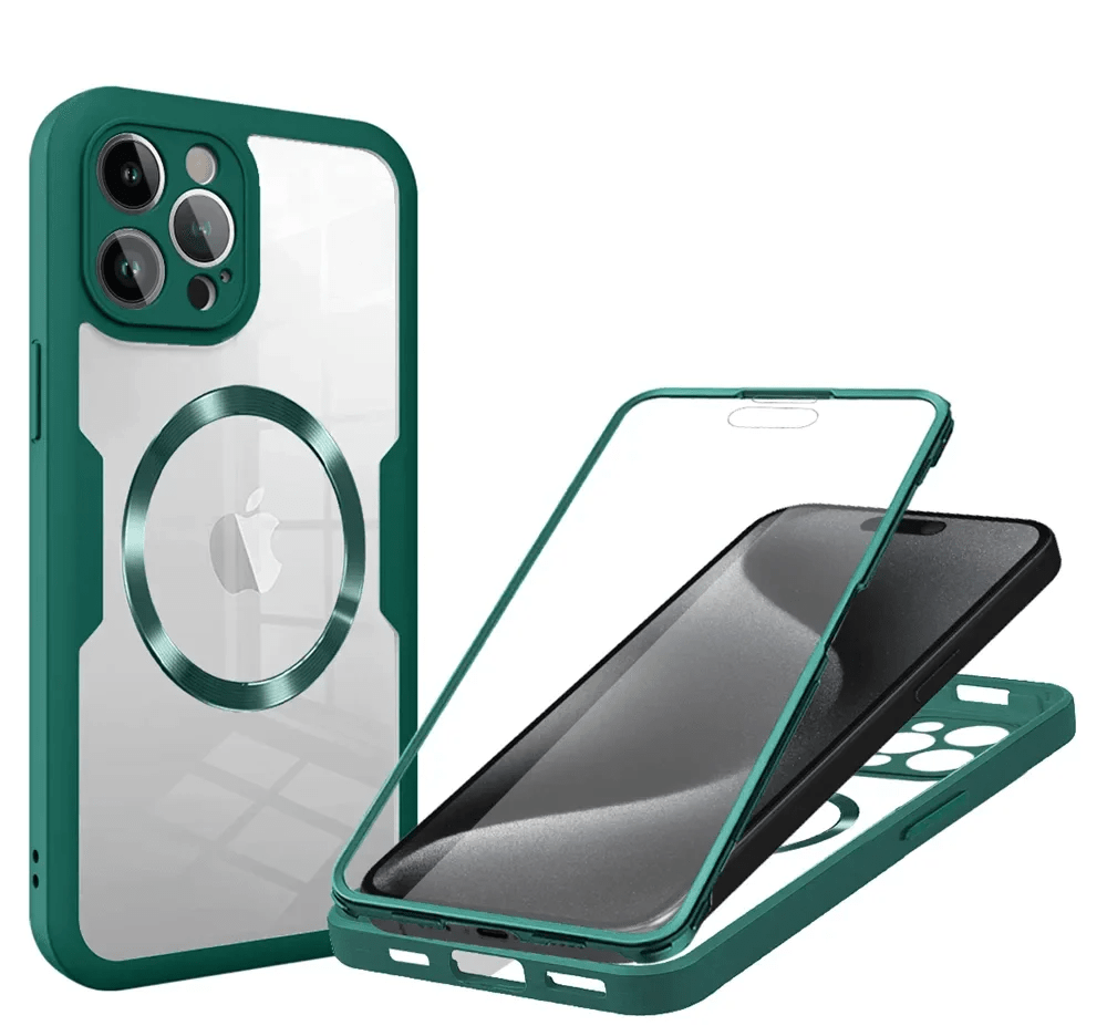 iPhone 16/ Pro/ Plus/ Pro Max - Vollständige Transparente MagSafe Hülle mit Display Schutz - Top Hüllen