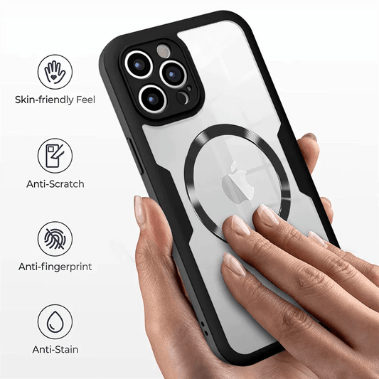 iPhone 16/ Pro/ Plus/ Pro Max - Vollständige Transparente MagSafe Hülle mit Display Schutz - Top Hüllen