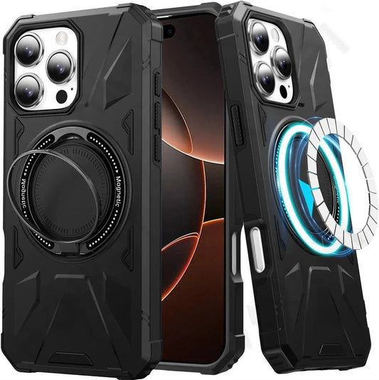 iPhone 16/ Pro/ Pro Max - Magnetische MagSafe Schutz Hülle mit Ring Halter - Top Hüllen