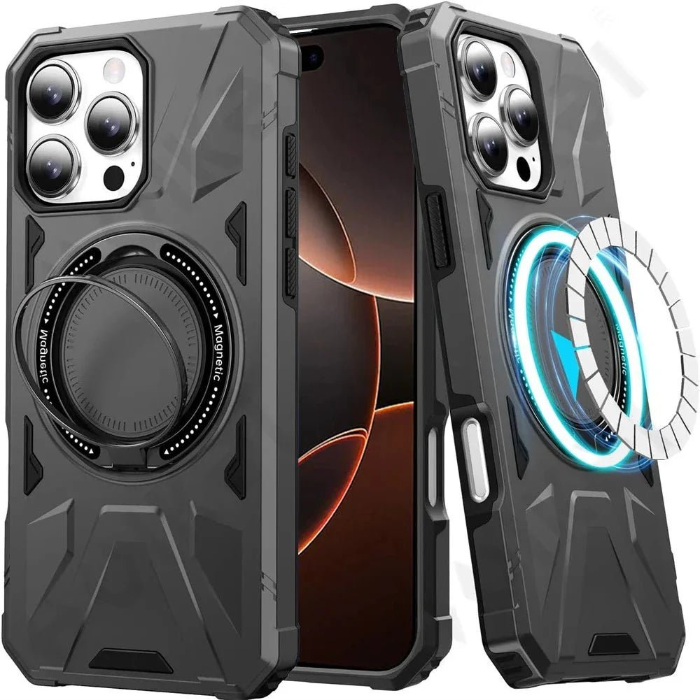 iPhone 16/ Pro/ Pro Max - Magnetische MagSafe Schutz Hülle mit Ring Halter - Top Hüllen
