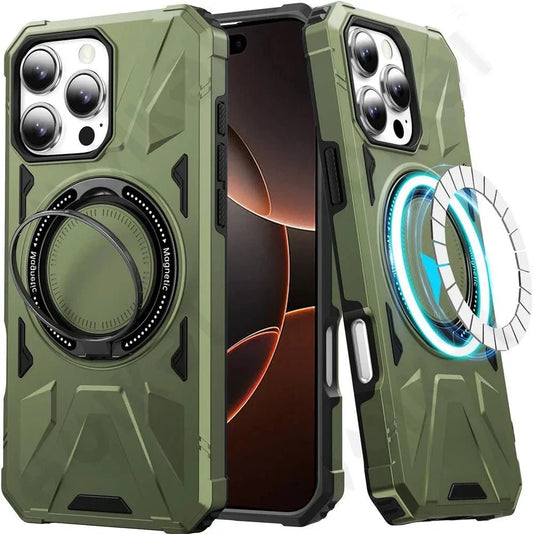 iPhone 16/ Pro/ Pro Max - Magnetische MagSafe Schutz Hülle mit Ring - Top Hüllen