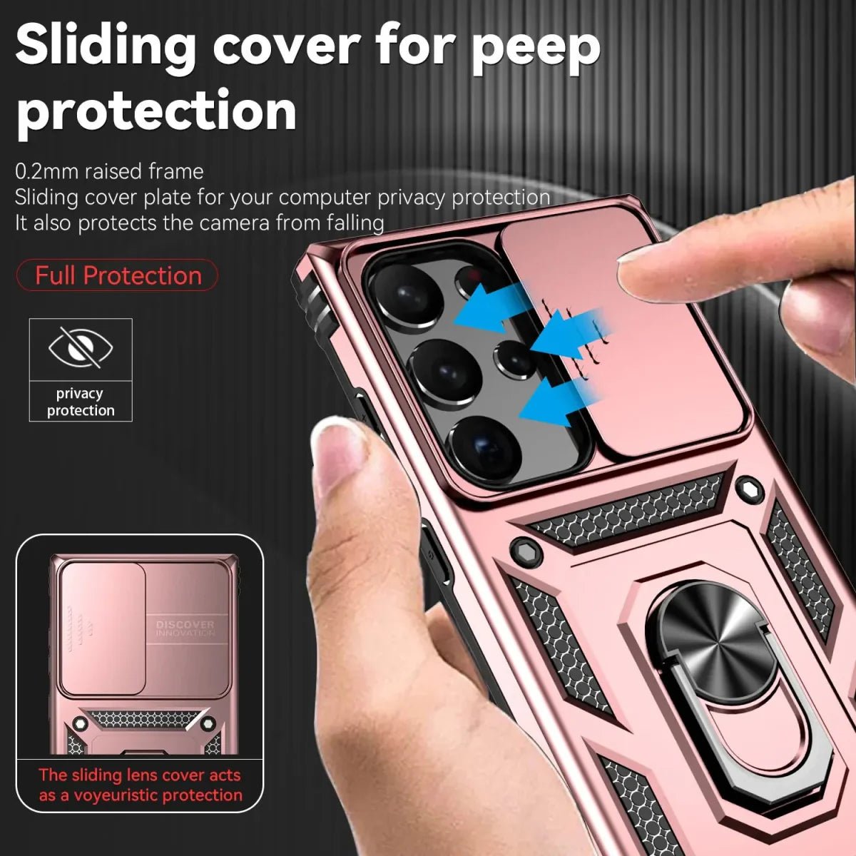 Samsung Galaxy S24/ S24 Plus/ S24 Ultra - Stoßfestes Bumper Hybrid - Magnetring Kamera Schutz Hülle - Top Hüllen
