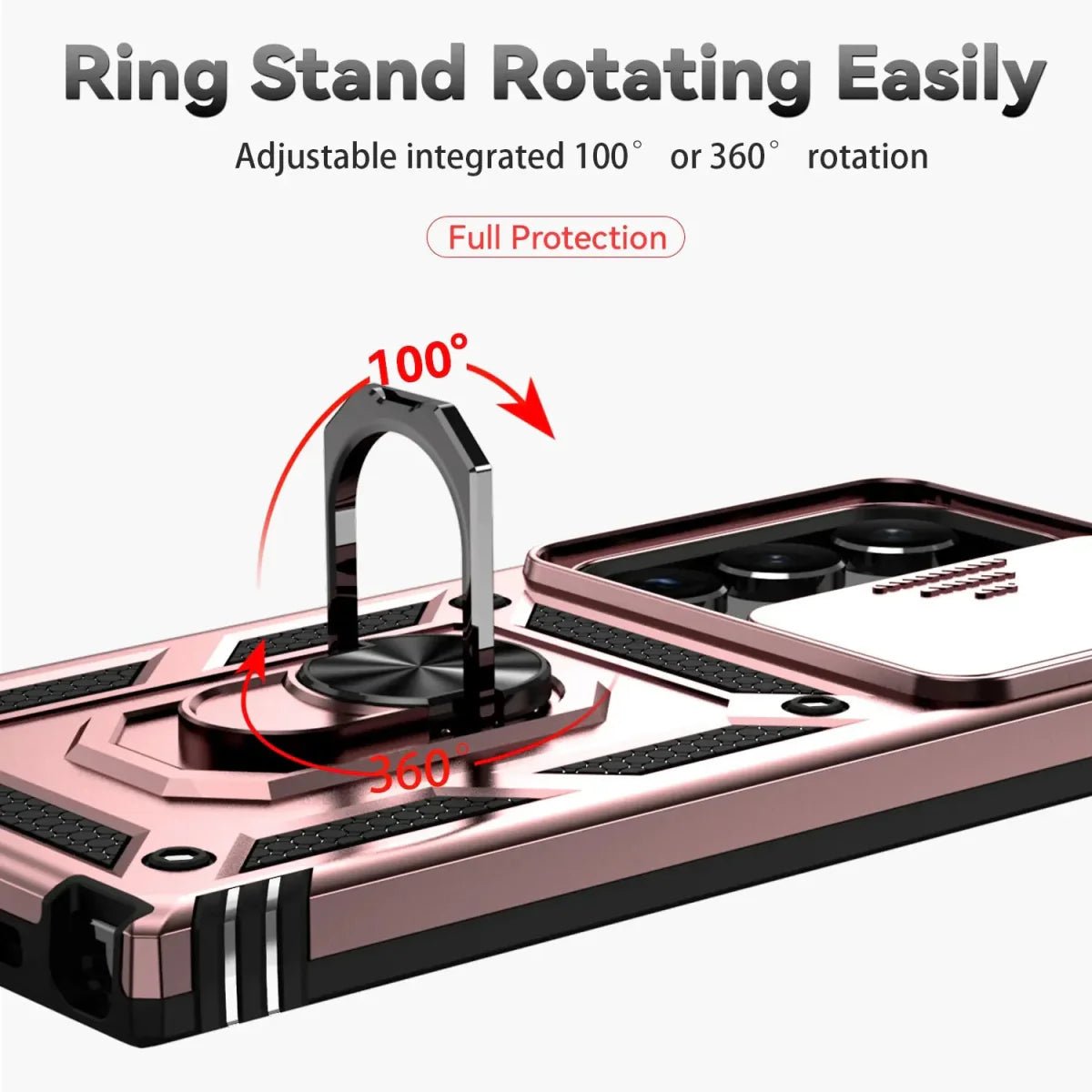 Samsung Galaxy S24/ S24 Plus/ S24 Ultra - Stoßfestes Bumper Hybrid - Magnetring Kamera Schutz Hülle - Top Hüllen